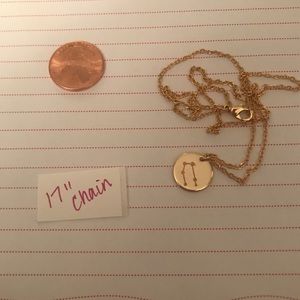 Gold plated over sterling silver Gemini necklace